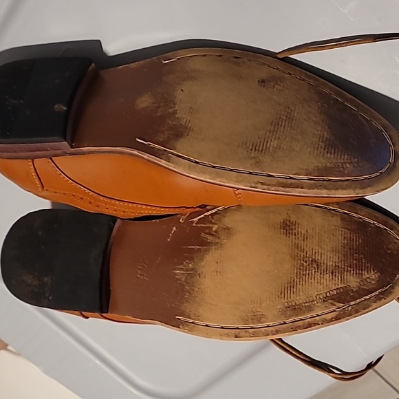 Brown leather dress shoes, 10.5 - Picture 3 of 4